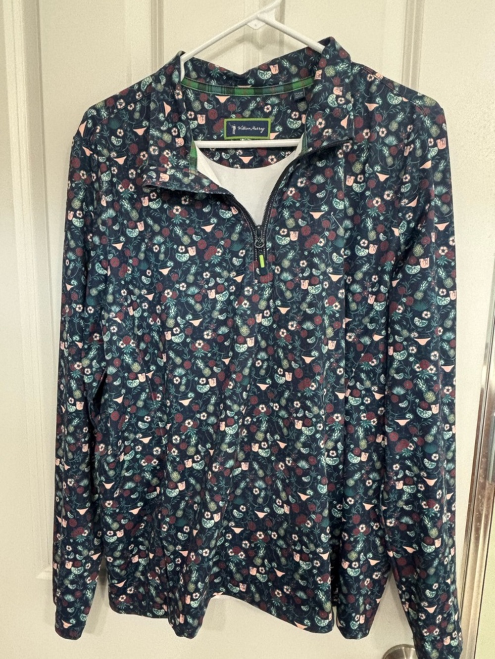 Ladies William Murray 1/4 Zip Size XL EUC Pink